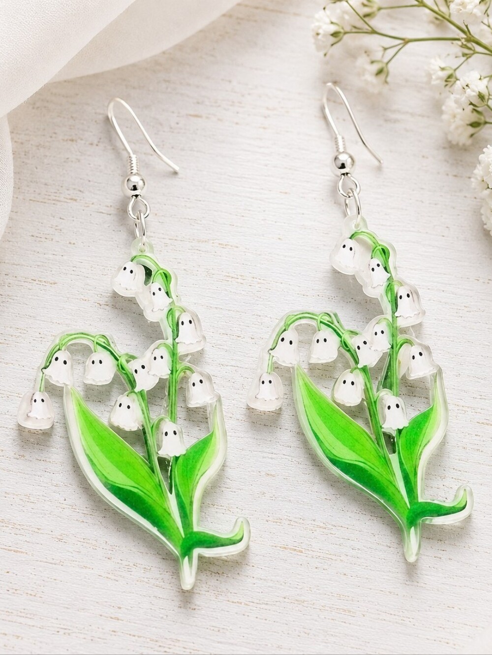 MODCLOTH ACRYLIC LILLY OF THE VALLEY WITH GHOSTS!